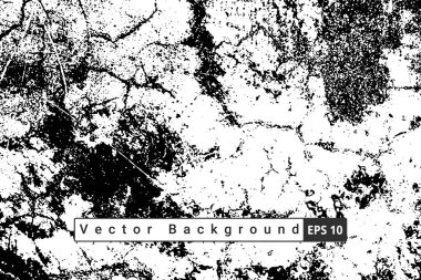 Soyut Kara Damga kaba vektör arka planında sıkıntı yaratıyor. Arkaplan için siyah grunge dokusu