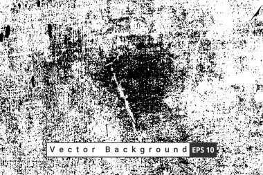 Soyut Kara Damga kaba vektör arka planında sıkıntı yaratıyor. Arkaplan için siyah grunge dokusu