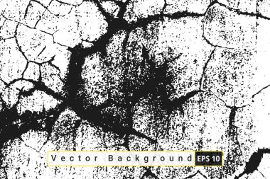 Soyut Kara Damga kaba vektör arka planında sıkıntı yaratıyor. Arkaplan için siyah grunge dokusu