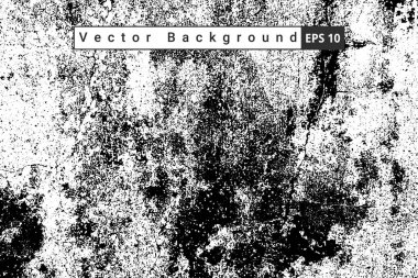 Soyut Kara Damga kaba vektör arka planında sıkıntı yaratıyor. Arkaplan için siyah grunge dokusu