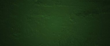 Panoramik arkaplan için yeşil duvar betonu. Tasarım için koyu çimento arkaplanı boş