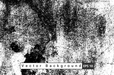 Soyut Kara Damga kaba vektör arka planında sıkıntı yaratıyor. Arkaplan için siyah grunge dokusu