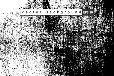 Soyut Kara Damga kaba vektör arka planında sıkıntı yaratıyor. Arkaplan için siyah grunge dokusu