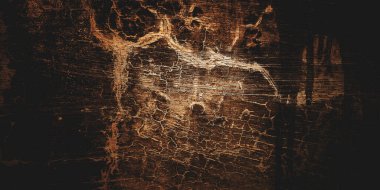 Arka plan için korkutucu bir doku. Beton korku, karanlık duvar korkunç, karanlık grunge dehşet