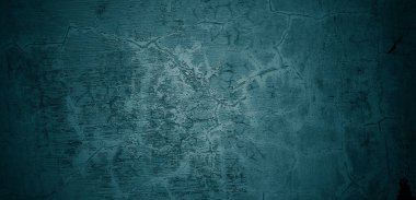 Mavi duvar dokusu. Soyut arkaplan. Arka plan için koyu çimento dokusu. Korkunç beton