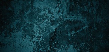 Mavi duvar dokusu. Soyut arkaplan. Arka plan için koyu çimento dokusu. Korkunç beton