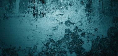 Mavi duvar dokusu. Soyut arkaplan. Arka plan için koyu çimento dokusu. Korkunç beton