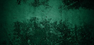 Yeşil duvar dokusu. Soyut arkaplan. Arka plan için koyu çimento dokusu. Korkunç beton