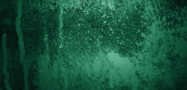 Yeşil duvar dokusu. Soyut arkaplan. Arka plan için koyu çimento dokusu. Korkunç beton