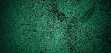 Yeşil duvar dokusu. Soyut arkaplan. Arka plan için koyu çimento dokusu. Korkunç beton