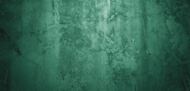 Yeşil duvar dokusu. Soyut arkaplan. Arka plan için koyu çimento dokusu. Korkunç beton