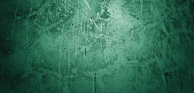 Yeşil duvar dokusu. Soyut arkaplan. Arka plan için koyu çimento dokusu. Korkunç beton