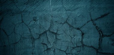 Mavi duvar dokusu. Soyut arkaplan. Arka plan için koyu çimento dokusu. Korkunç beton