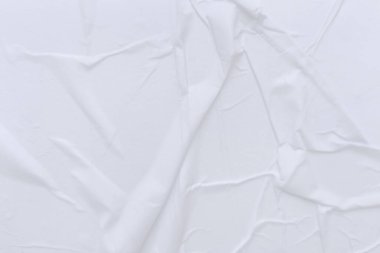 Boş beyaz kağıt buruşmuş doku arka planıdır. Çeşitli amaçlar için buruşmuş kağıt dokusu altyapısı