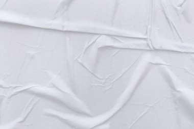 Boş beyaz kağıt buruşmuş doku arka planıdır. Çeşitli amaçlar için buruşmuş kağıt dokusu altyapısı