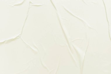 Boş beyaz kağıt buruşmuş doku arka planıdır. Çeşitli amaçlar için buruşmuş kağıt dokusu altyapısı