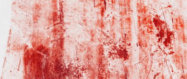 Arka planda beyaz bir duvar var. Kirli duvar arkası kan lekeli. korku arkaplanı