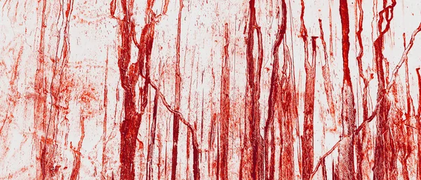 Blut Auf Weißem Wandhintergrund Blutbefleckte Schmutzige Wand Hintergrund Horror Hintergrund — Stockfoto