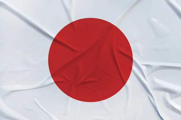 Japanese flag made of crumpled paper