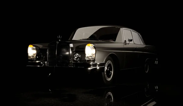 Алмати Казахстан May Mercedes Benz W112 300Se Oldtimer 1965 Рендеринг — стокове фото