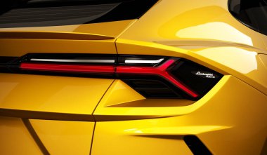 Almaty, Kazakistan 05 Temmuz. Lamborghini Urus lüks spor arazi aracı. İzole edilmiş 3d oluşturucu