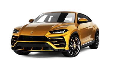 Almaty, Kazakistan 05 Temmuz. Lamborghini Urus lüks spor arazi aracı. İzole edilmiş 3d oluşturucu