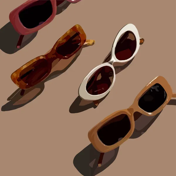 Gafas Sol Ilustración Moda Vectorial — Vector de stock