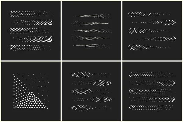 Abstract Black White Background Generative Art Elements Futuristic Glitched Shapes — Stock Vector