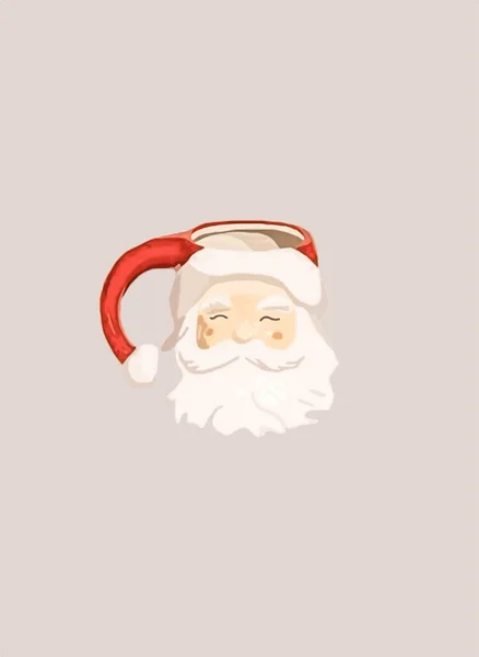 Tasse Noël Père Noël Claus — Image vectorielle