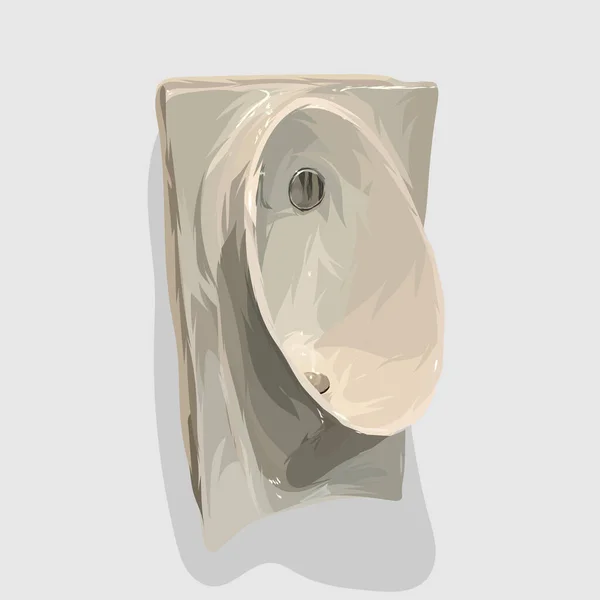 Urinoir Realistische Hand Getekend Vector Illustraties Witte Achtergrond — Stockvector
