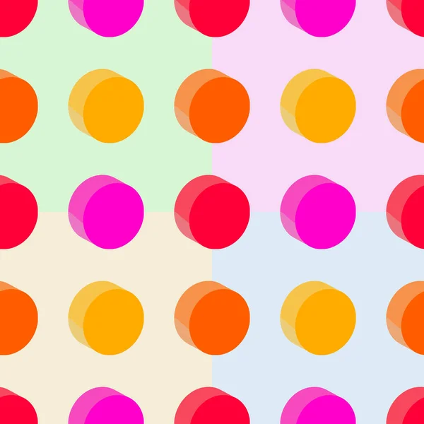 Points Colorés Points Multicolores Motif Cercle Fond Sans Couture — Image vectorielle