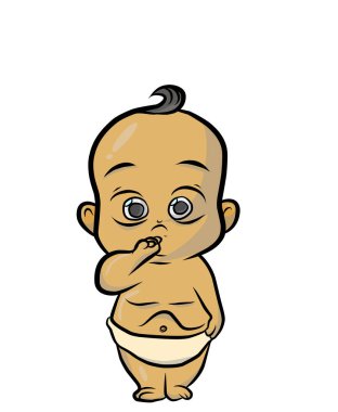 karikatür bebek vektör arkaplan beyaz