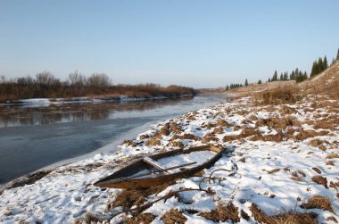 kış nehir güneşi günü