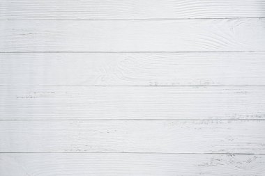 Boş beyaz ahşap doku arka planı, üst görünüm tahta panel