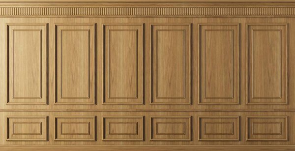 Классическая стена со старинными деревянными панелями