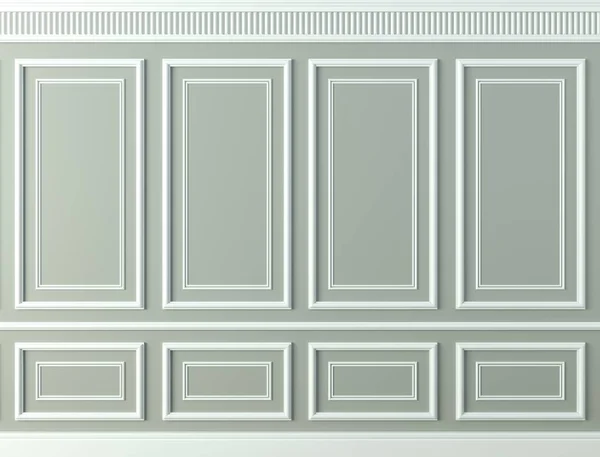 Klassische Wand aus weißen Holzpaneelen. Design und Technologie — Stockfoto