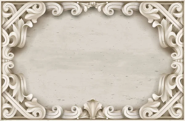 Vintage klassiek frame van de rococo barok — Stockvector