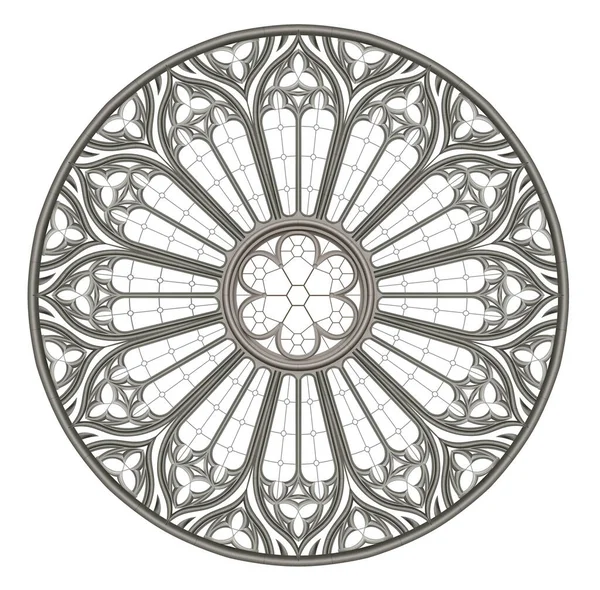 Set Vector Silhouettes Cathedral Gothic Windows Forging Stained Glass ...