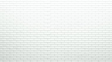 3D çizim. Arka plan beyaz tuğla duvar eski ile. Çatı katı tarzında iç.