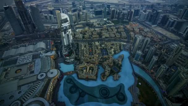 Night Dubai City View Cityscape Timelapse United Arab Emirates — Stock video