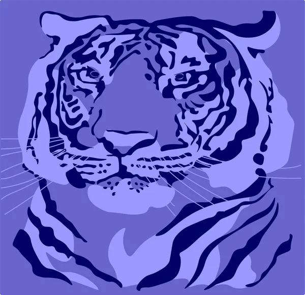 Anul Tigrului Apă 2022 Ani Ilustrație Vectorială — Vector de stoc