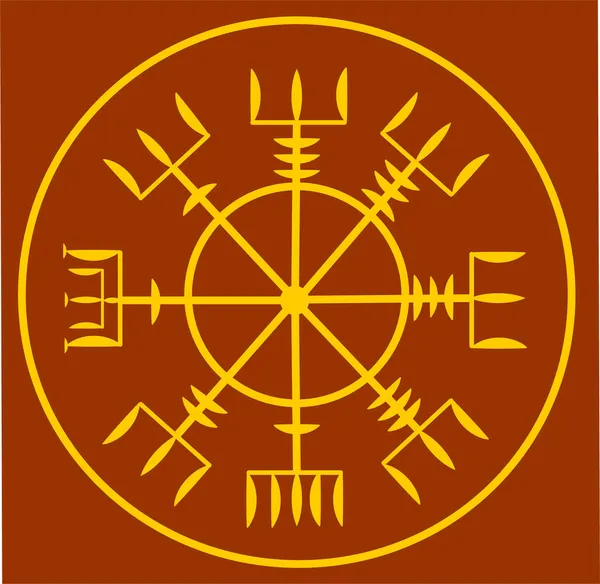 Eski Viking pusulasının Web.vektör çizimi