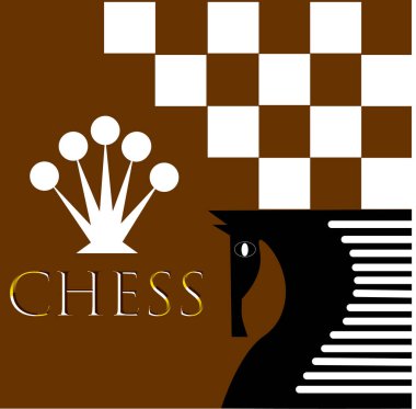 Web.Satranç temalı bir vektör illüstrasyonu. Rozet. Logo. Simge.