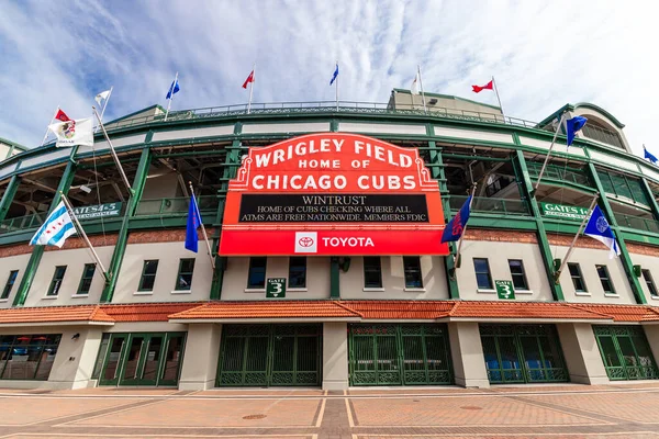 Chicago Eua Setembro 2020 Estádio Exterior Chicago Cubs Wrigley Field — Fotografia de Stock