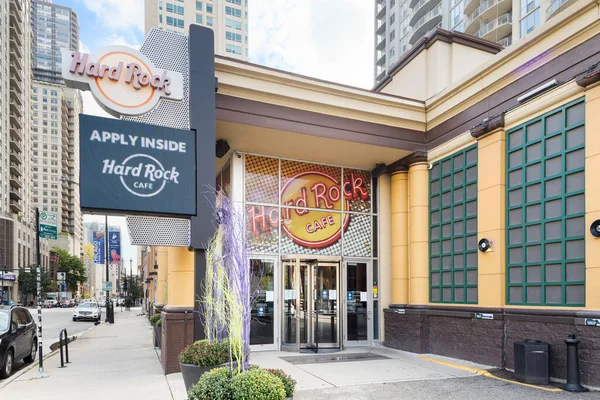 Chicago Usa Oktober 2021 Hard Rock Cafe Een Restaurantketen Met — Stockfoto
