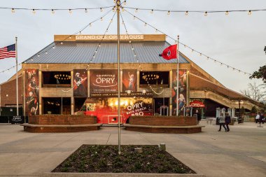 NASHVILLE, TN, USA - February 27, 2018: The Grand Ole Opry is one of the most famous music venues since being created in 1925, especially for Country and Western musical acts. clipart