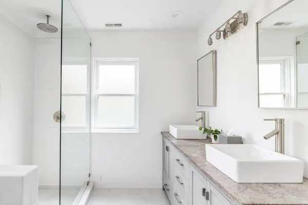 Oak Park Estados Unidos Agosto 2020 Elegante Baño Renovado Con — Foto de Stock