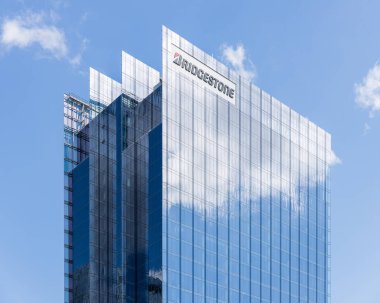 NASHVILLE, TN, ABD - 28 Mart 2021 Bridgestone Kulesi, Nashville şehir merkezindeki Bridgestone Americas karargahıdır..