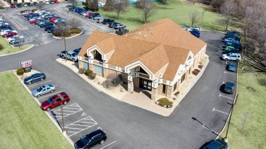 PLAINFIELD, IL, ABD - 19 Mart 2019: Plainfield Hayvan Bakım Merkezi 'nin İHA / hava görüntüsü.