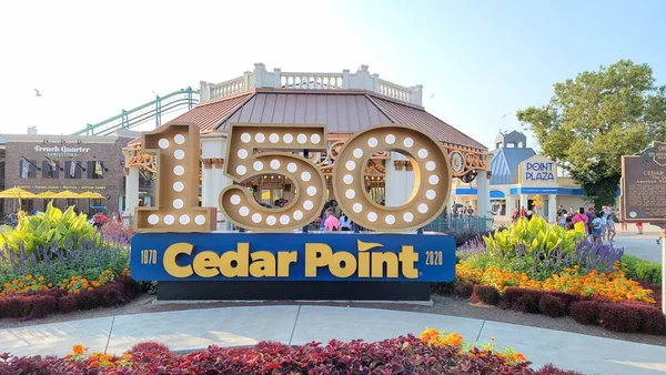 Sandusky Usa Agosto 2021 Cedar Point Celebra 150 Aniversario 2021 —  Fotos de Stock